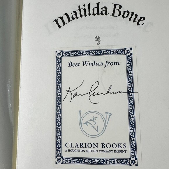 Matilda Bone Signed By Karen Cushman 2000 Uncorrected Proof CLARION SC Vintage - Picture 10 of 16